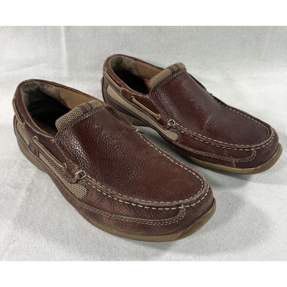 G.H. Bass & Co. Shoes Men's Baron Brown Leather Loafers Size 10W